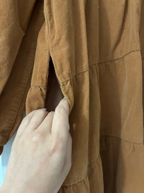 Lucky Brand Rust Brown Tiered Mini Dress - Picture 3 of 3